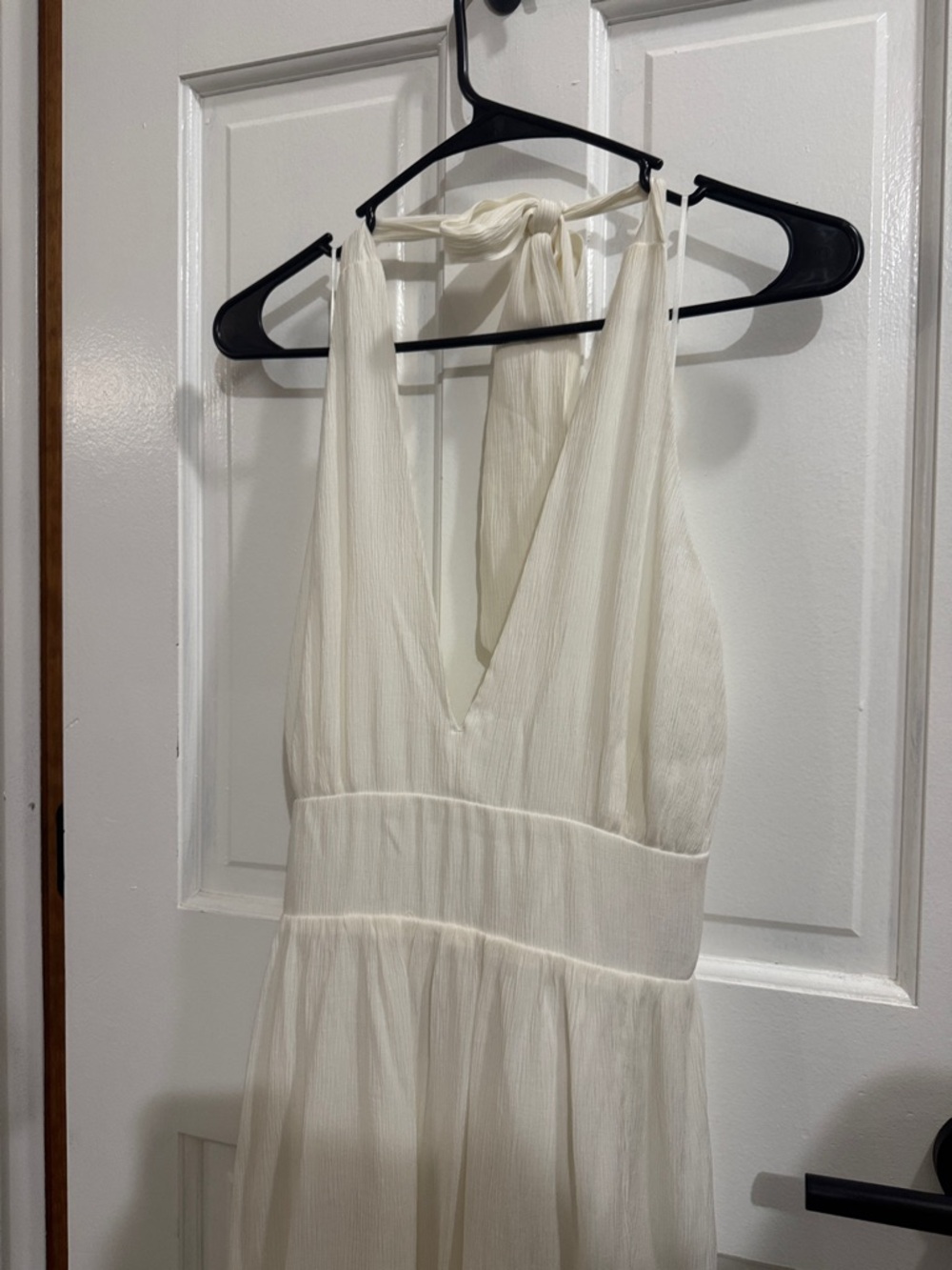 Abercrombie & Fitch Ivory Halter Maxi Dress